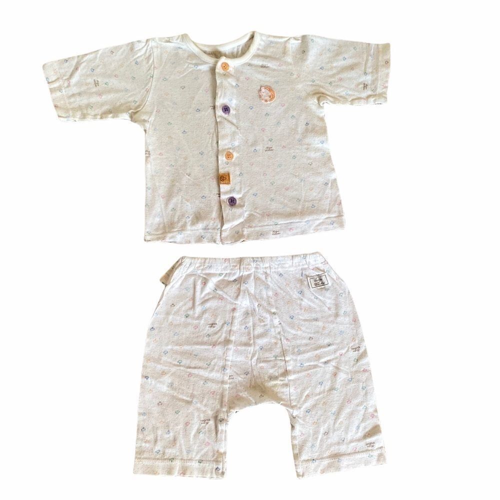 Tartine et Chocolat 6M White Short T-shirt Pajamas